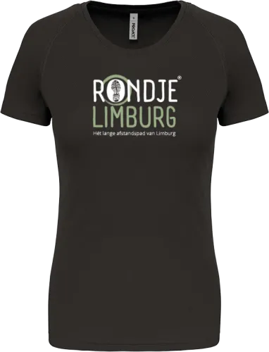 Sport t-shirt dames donkergrijs